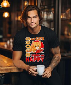 Books and cats make me happy funny shirt