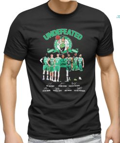 Boston Celtics Basketball Undefeated 2024 Perfect Season Signatures Shirt