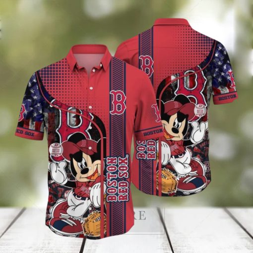 Boston Red Sox MLB Bright 3D Hawaiian Shirt For Men Women