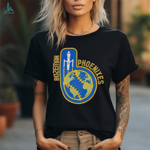 Bozeman Phoenixes baseball earth logo shirt