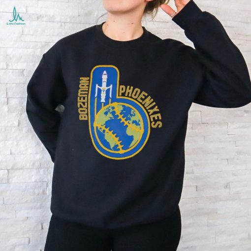 Bozeman Phoenixes baseball earth logo shirt