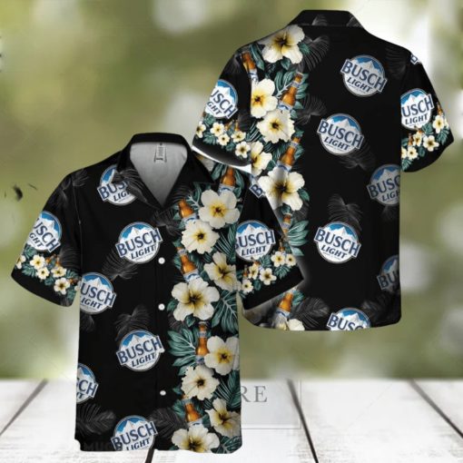 Busch Light Tropical Floral Hawaiian Shirt