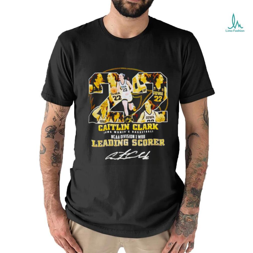 Caitlin Clark Iowa Women’s Basketball NCAA Division 1 WBB Leading Scorer signature shirt Caitlin Clark Iowa Women’s Basketball NCAA Division 1 WBB Leading Scorer signature shirt