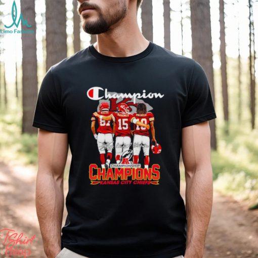Champion AFC Championship Champions Kansas City Chiefs signatures shirt