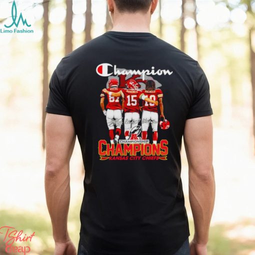 Champion AFC Championship Champions Kansas City Chiefs signatures shirt