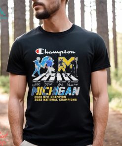 Champion Michigan Abbey Road 2023 NFC Champion Signature Shirt