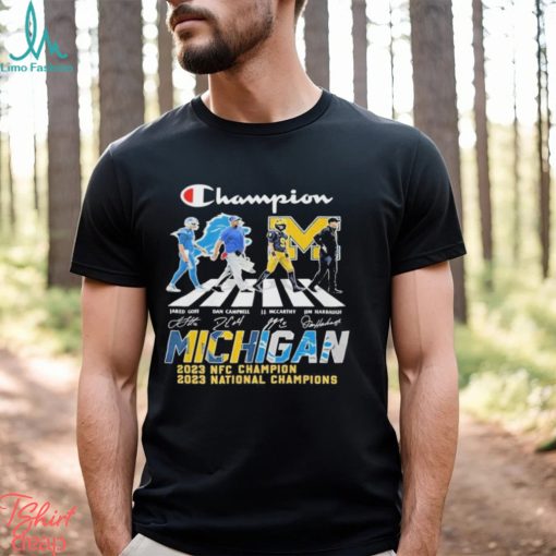 Champion Michigan Abbey Road 2023 NFC Champion Signature Shirt