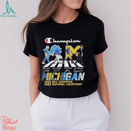 Champion Michigan Abbey Road 2023 NFC Champion Signature Shirt