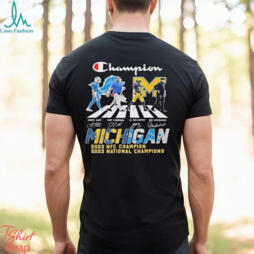 Champion Michigan Abbey Road 2023 NFC Champion Signature Shirt