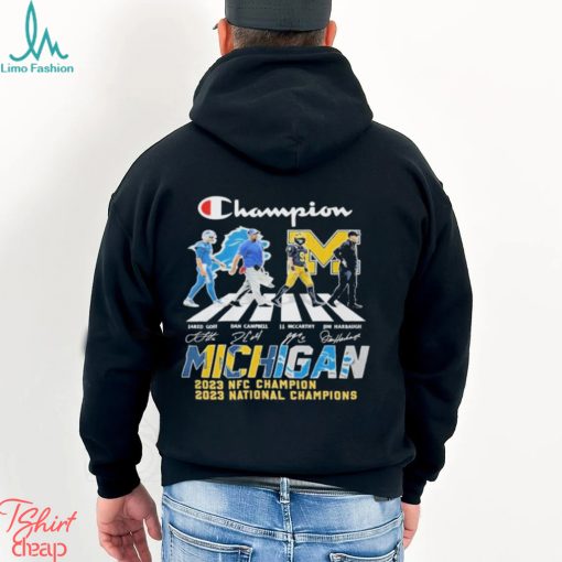 Champion Michigan Abbey Road 2023 NFC Champion Signature Shirt