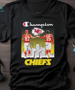 Champions Travis Kelce And Patrick Mahomes Kansas City Chiefs Super Bowl LVIII Signatures Shirt