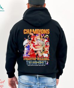 Champions Travis Kelce and Taylor they hate us cause they ain’t us signatures shirt