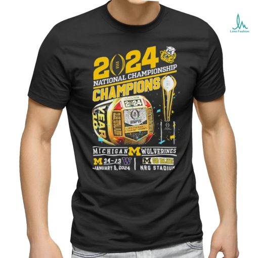 Championship  Champions  Michigan  Wolverines  34  13  Washington  Go  Blue  Rings  Shirt