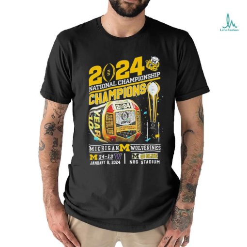 Championship  Champions  Michigan  Wolverines  34  13  Washington  Go  Blue  Rings  Shirt