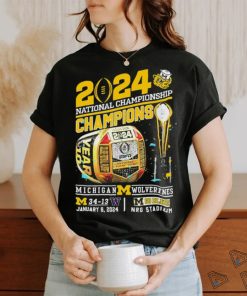 Championship Champions Michigan Wolverines 34 13 Washington Go Blue Rings Shirt