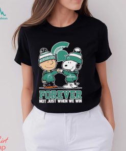 Charlie Brown And Snoopy Michigan State Spartans Forever Not Just When We Win Shirt