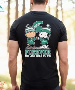 Charlie Brown And Snoopy Michigan State Spartans Forever Not Just When We Win Shirt