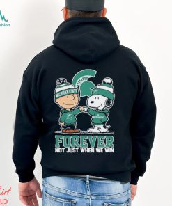 Charlie Brown And Snoopy Michigan State Spartans Forever Not Just When We Win Shirt
