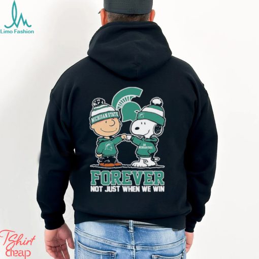 Charlie Brown And Snoopy Michigan State Spartans Forever Not Just When We Win Shirt