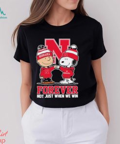 Charlie Brown And Snoopy Nebraska Cornhuskers Forever Not Just When We Win Shirt