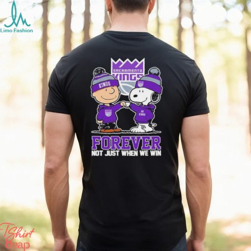 Charlie Brown And Snoopy Sacramento Kings Forever Not Just When We Win Shirt