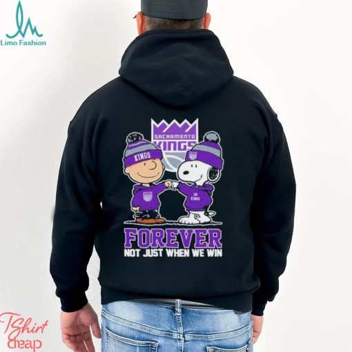 Charlie Brown And Snoopy Sacramento Kings Forever Not Just When We Win Shirt