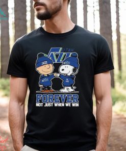 Charlie Brown And Snoopy Utah Jazz Forever Not Just When We Win Shirt