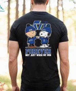 Charlie Brown And Snoopy Utah Jazz Forever Not Just When We Win Shirt