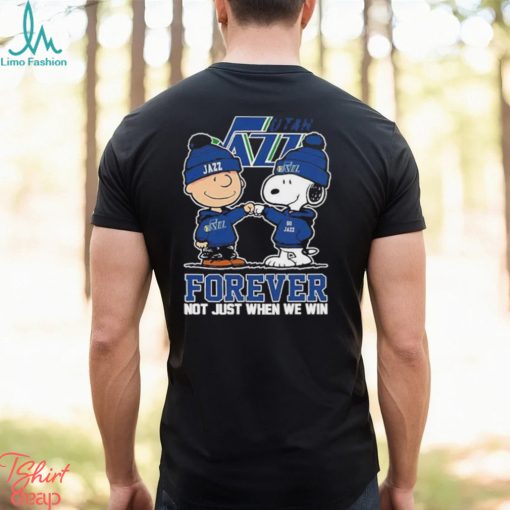 Charlie Brown And Snoopy Utah Jazz Forever Not Just When We Win Shirt