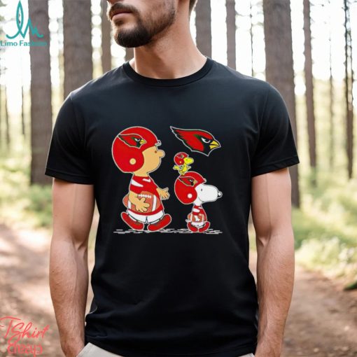 Charlie Brown Snoopy And Woodstock Arizona Cardinals Football shirt