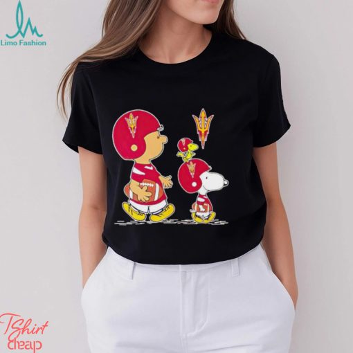 Charlie Brown Snoopy And Woodstock Arizona State Sun Devils Football shirt