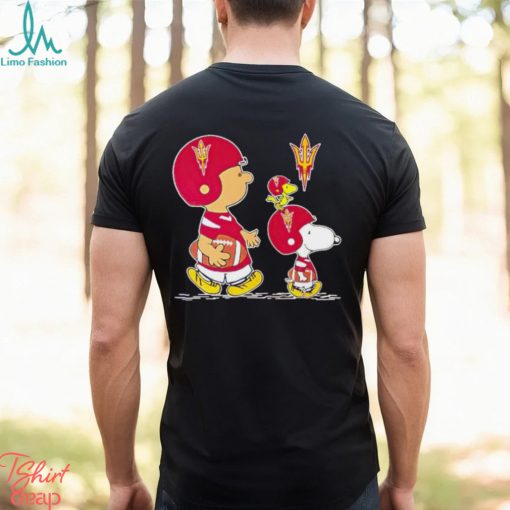 Charlie Brown Snoopy And Woodstock Arizona State Sun Devils Football shirt