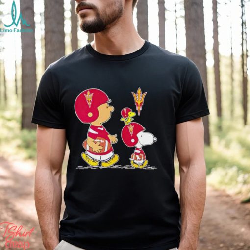 Charlie Brown Snoopy And Woodstock Arizona State Sun Devils Football shirt