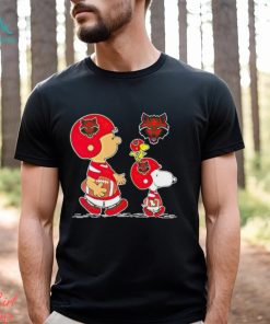 Charlie Brown Snoopy And Woodstock Arkansas State Red Wolves Football shirt