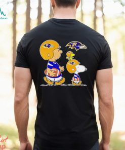 Charlie Brown Snoopy And Woodstock Baltimore Ravens Football shirt