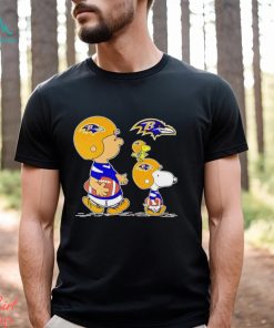 Charlie Brown Snoopy And Woodstock Baltimore Ravens Football shirt