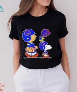 Charlie Brown Snoopy And Woodstock Boise State Broncos Football shirt