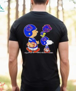 Charlie Brown Snoopy And Woodstock Boise State Broncos Football shirt