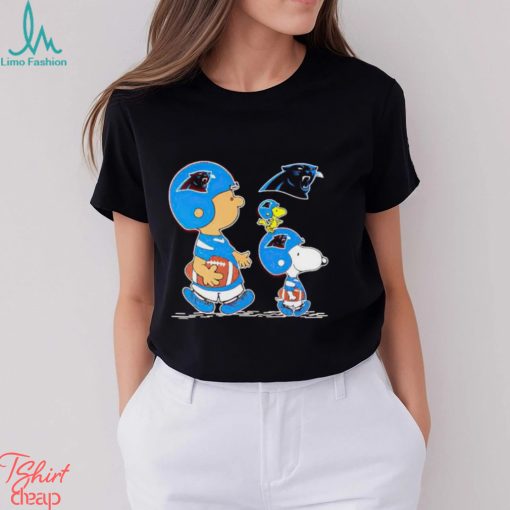 Charlie Brown Snoopy And Woodstock Carolina Panthers Football shirt