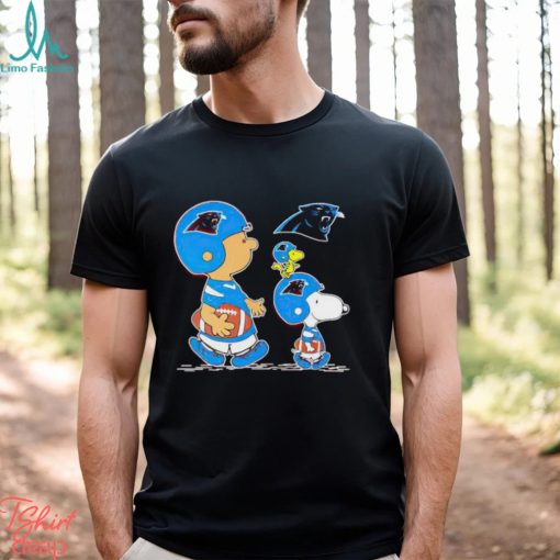 Charlie Brown Snoopy And Woodstock Carolina Panthers Football shirt