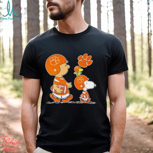 Charlie Brown Snoopy And Woodstock Clemson Tigers Football shirt