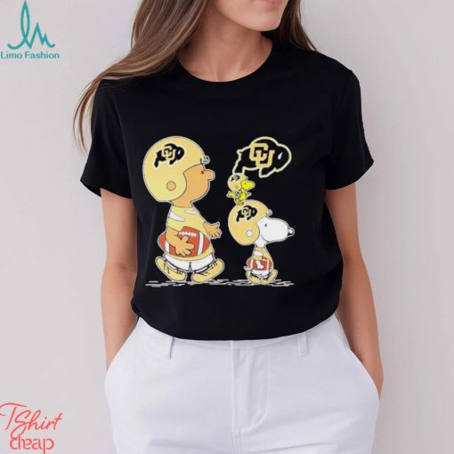 Charlie Brown Snoopy And Woodstock Colorado Buffaloes Football shirt