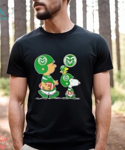 Charlie Brown Snoopy And Woodstock Colorado State Rams Football shirt