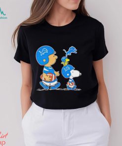 Charlie Brown Snoopy And Woodstock Detroit Lions Football shirt