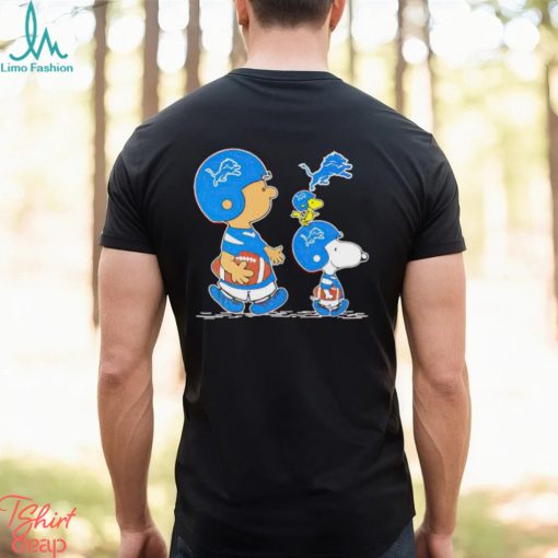 Charlie Brown Snoopy And Woodstock Detroit Lions Football shirt