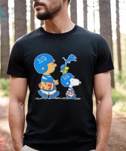 Charlie Brown Snoopy And Woodstock Detroit Lions Football shirt