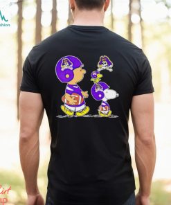 Charlie Brown Snoopy And Woodstock East Carolina Pirates Football shirt