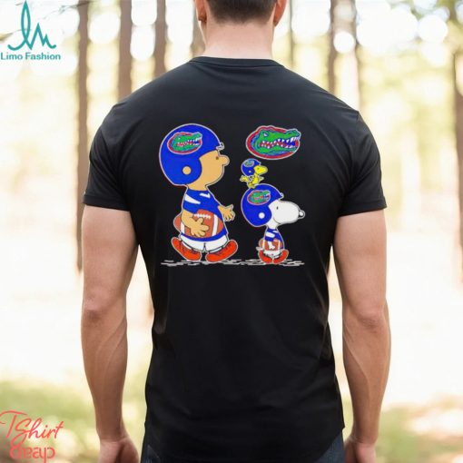 Charlie Brown Snoopy And Woodstock Florida Gators Football shirt