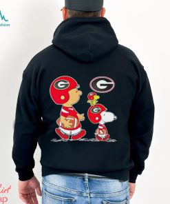 Charlie Brown Snoopy And Woodstock Georgia Bulldogs Football shirt