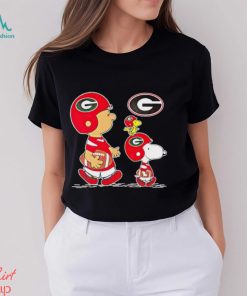 Charlie Brown Snoopy And Woodstock Georgia Bulldogs Football shirt